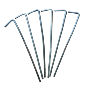 Juego de clavos / estacas de hierro para carpa 6 piezas - USADO