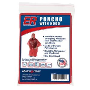 Poncho de emergencia con capucha ER