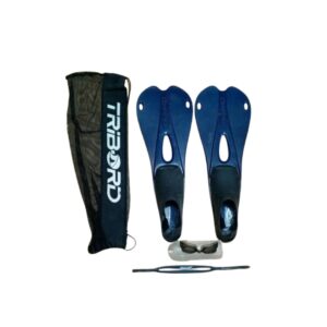Combo de aletas para buceo Tribord EUR 45/47 y lentes Speedo- USADO