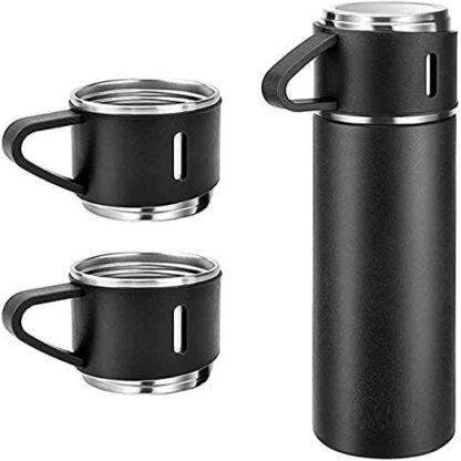 Combo de termo y 3 tazas para bebidas Frío/Caliente