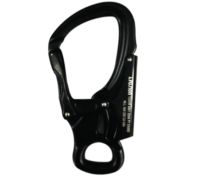 Mosquetón con Ojo Conector Industrial FUSION Negro
