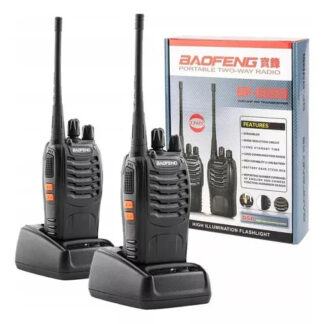 Combo de dos radios BaoFeng BF-888S con accesorios - UHF 400-470 MHz - 16 canales - 5km