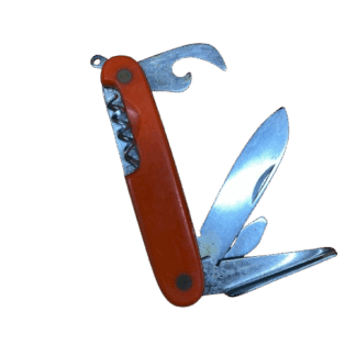 Navaja multifuncional - 6,5 / 16 cm - NARANJA - USADO