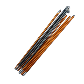 Juego de parales de aluminio para carpa	- DAC - Featherlite NSL - 3,76m / 9mm	Gris / Naranja - USADO