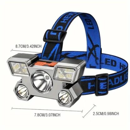 Linterna frontal LED recargable USB - 4 modos de iluminación - Image 2
