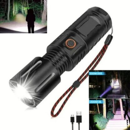 Linterna de mano de alta potencia + power bank - 1200 lumens - Image 2
