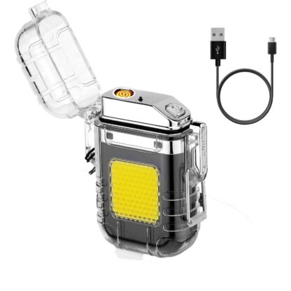 Yesquero Encendedor Eléctrico recargable USB Con Linterna - Image 2