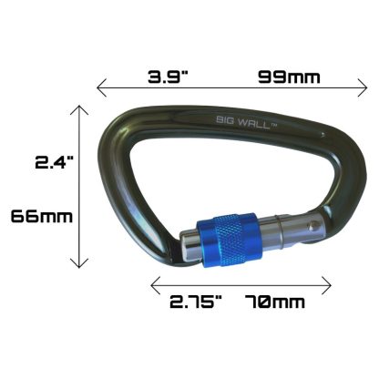 Mosquetón de seguridad tipo D Big Wall Traverse - 25Kn CE1019 - Image 2