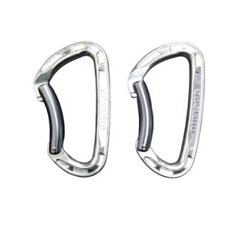 Combo de dos mosquetones simples leva curva -23Kn - CE0333 - Edelrid - USADO
