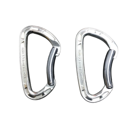 Combo de dos mosquetones simples leva curva -23Kn - CE0333 - Edelrid - USADO - Image 2