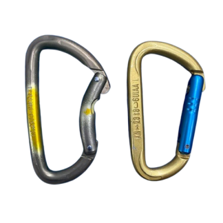 Combo de dos mosquetones simples - Salewa / Stubai - 2500 / 23Kn - dorado - USADO
