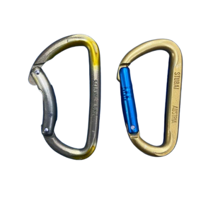 Combo de dos mosquetones simples - Salewa / Stubai - 2500 / 23Kn - dorado - USADO - Image 2