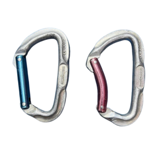 Combo de dos mosquetones simples BW plateados - USADO