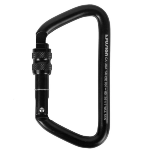 Mosquetón de acero con cierre de rosca Tahoe XL (negro) FUSION