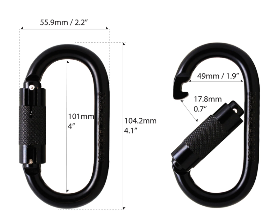 Mosquetón de Seguridad de acero Ovalado FUSION - Image 2