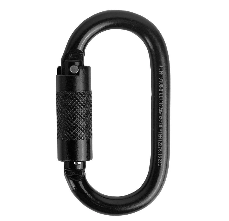 Mosquetón de Seguridad de acero Ovalado FUSION