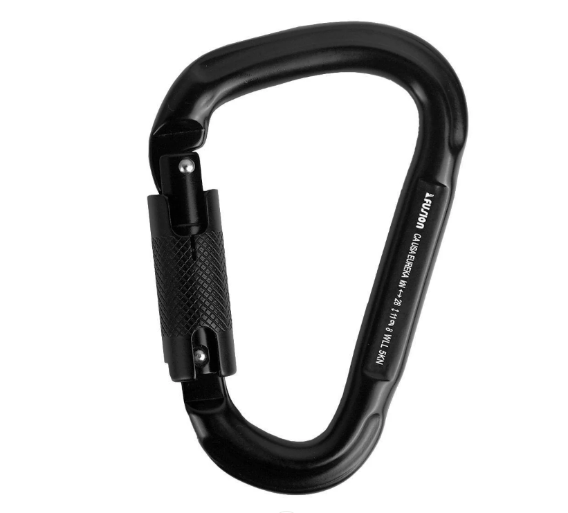 Mosquetón de aluminio Eureka XL Triple Lock Negro Fusion FP-8105-T