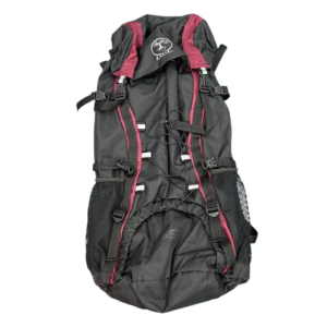 Bolso / Morral / Mochila de 65 litros Matika -Negro/ Vino Tinto