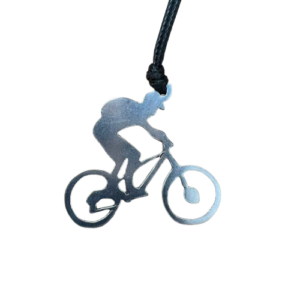 Dije metálico de ciclista -1